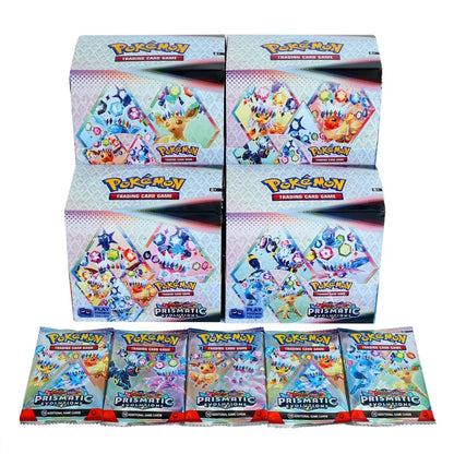 360 Pcs Pokemon Card Prismatic Evolutions Obsidian Flames PALDEAN FATES Surging Sparks English Booster Battle Transaction Card 
