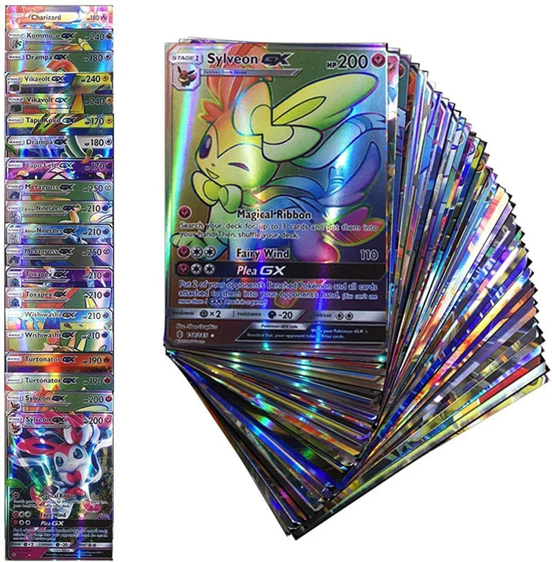 20Pcs English Pokemon Cards GX Tag Team Vmax EX Mega Shining Game Battle Cards Trading Collection Cards Toys Children Gifts