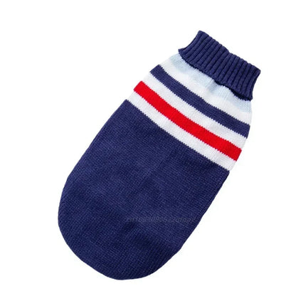 Dog Stripes Sweaters Winter Knitting Pet Sweater for Medium Large Dogs Christmas Elk Big Dog Clothes Labrador Pullovers Costume 