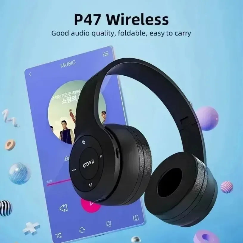 Head-mounted Bluetooth 5.0 Headsets Wireless Earphone 3.5MM Wired Headphones TF Card Foldable Noise Reduction For iPhone Xiaomi