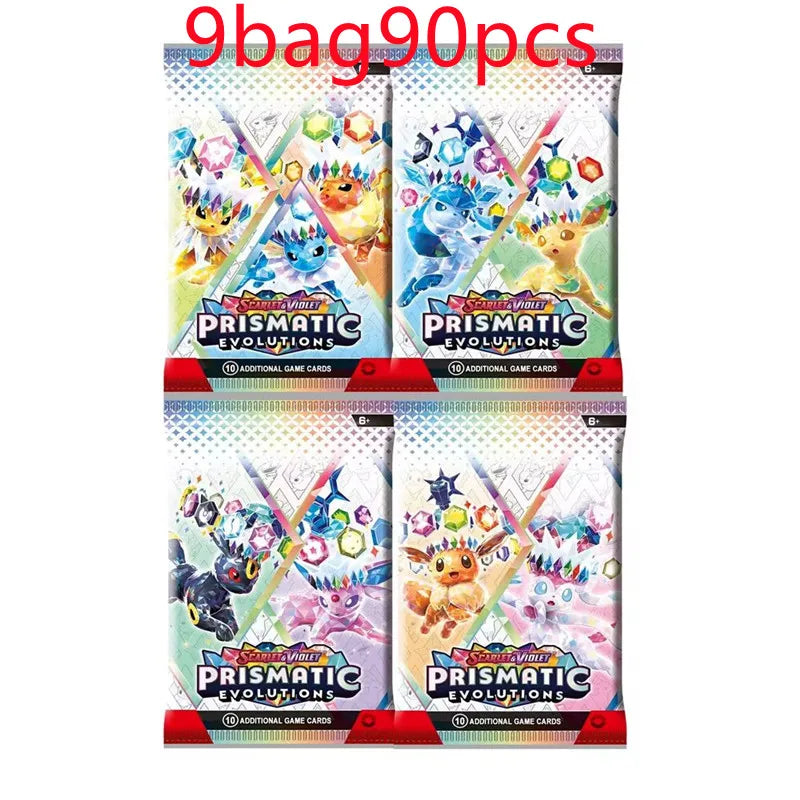 360 Pcs Pokemon Card Prismatic Evolutions Obsidian Flames PALDEAN FATES Surging Sparks English Booster Battle Transaction Card 