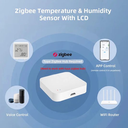 Sensore di Temperatura e Umidità Zigbee con App Tuya