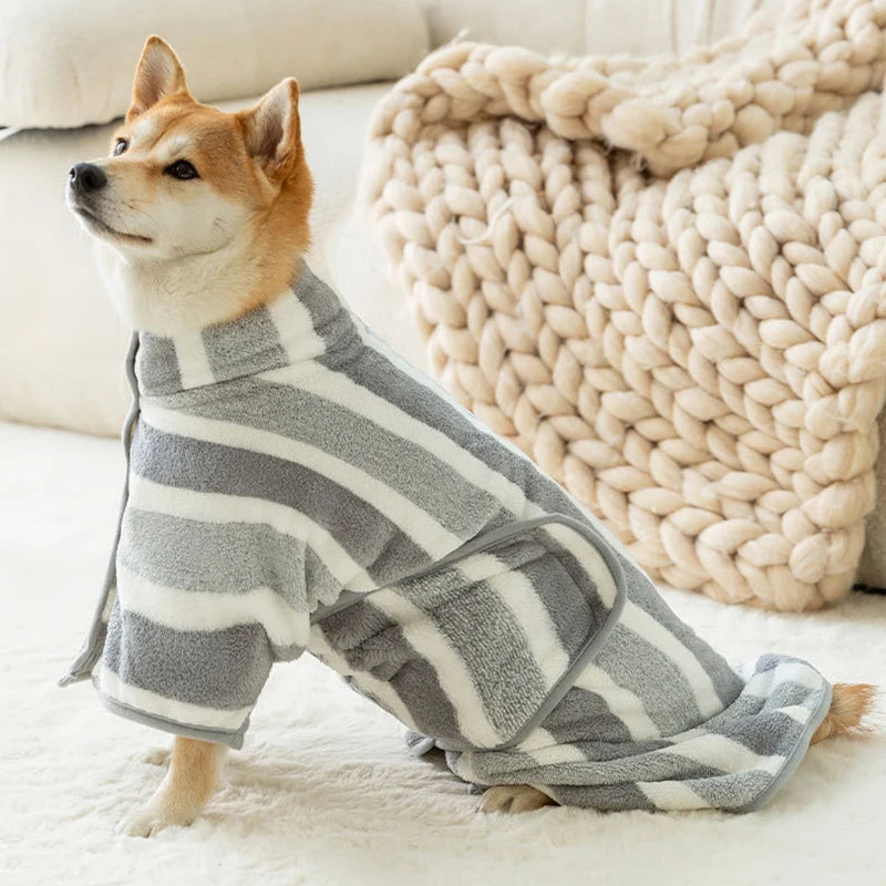 Booteely 1PC Dog Bathrobe Oversized Thick-Added Absorbent Quick Drying Golden Shiba Cat Bath Towel Towel Used After Bath 