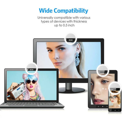 Portable USB Charge Phone Lens Lamp Led Selfie Ring Light Mobile Phone Live Broadcast Video Selfie Fill Light For All Smartphone