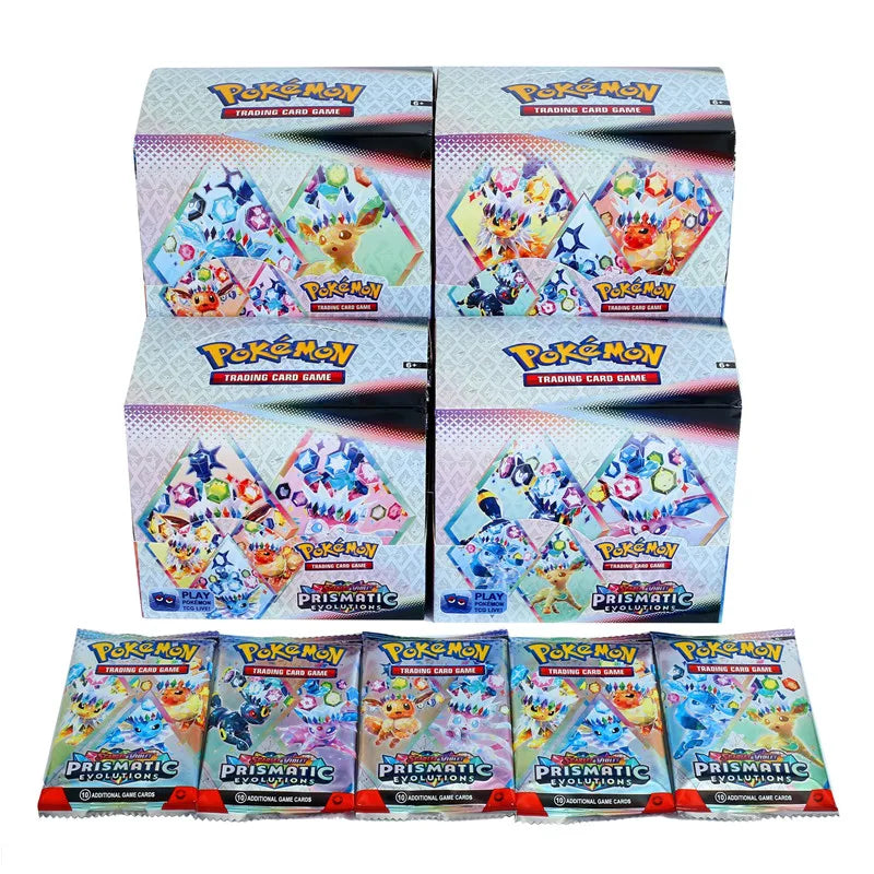 360 Pcs Pokemon Card Prismatic Evolutions Obsidian Flames PALDEAN FATES Surging Sparks English Booster Battle Transaction Card 