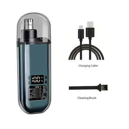 USB Rechargeable Nose &amp; Ear Hair Trimmer for Men, Portable Mini Compact Design with Fast Charge, Electric Grooming Kit 