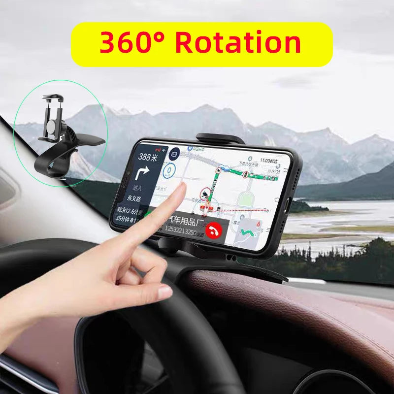 Universal Car Mobile Phone Holder Dashboard Phone Holder Easy Clip Mount Stand Cellphone Stand For GPS Navigation Hanging Holder 