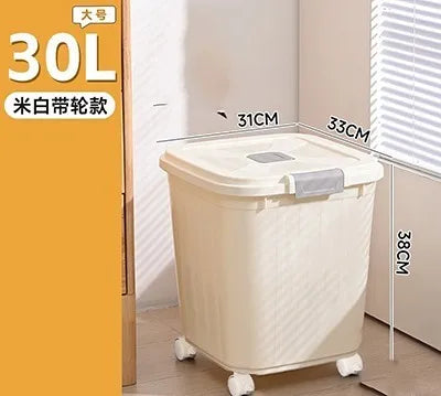 Cat food storage bucket, dog food sealed bucket, cat pet moisture-proof storage bucket, household snacks freeze-dried food store