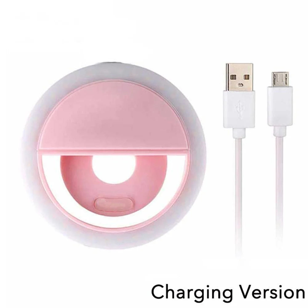 USB Charge LED Selfie Fill Light Led Selfie Ring Light Mobile Phone Live Broadcast Video LED Selfie Ring Lamp For All Smartphone