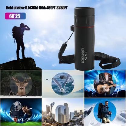 Outdoor 2025 2000X25 HD Monocular Telescope, Compact Portable for Travel, Hiking, Fishing, Camping, Stargazing, Concerts &amp; Bird 