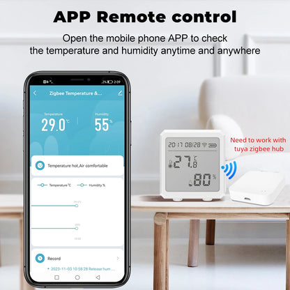 Sensore di Temperatura e Umidità Zigbee con App Tuya