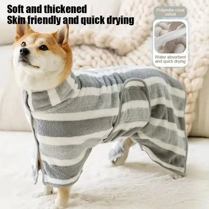 Booteely 1PC Dog Bathrobe Oversized Thick-Added Absorbent Quick Drying Golden Shiba Cat Bath Towel Towel Used After Bath 