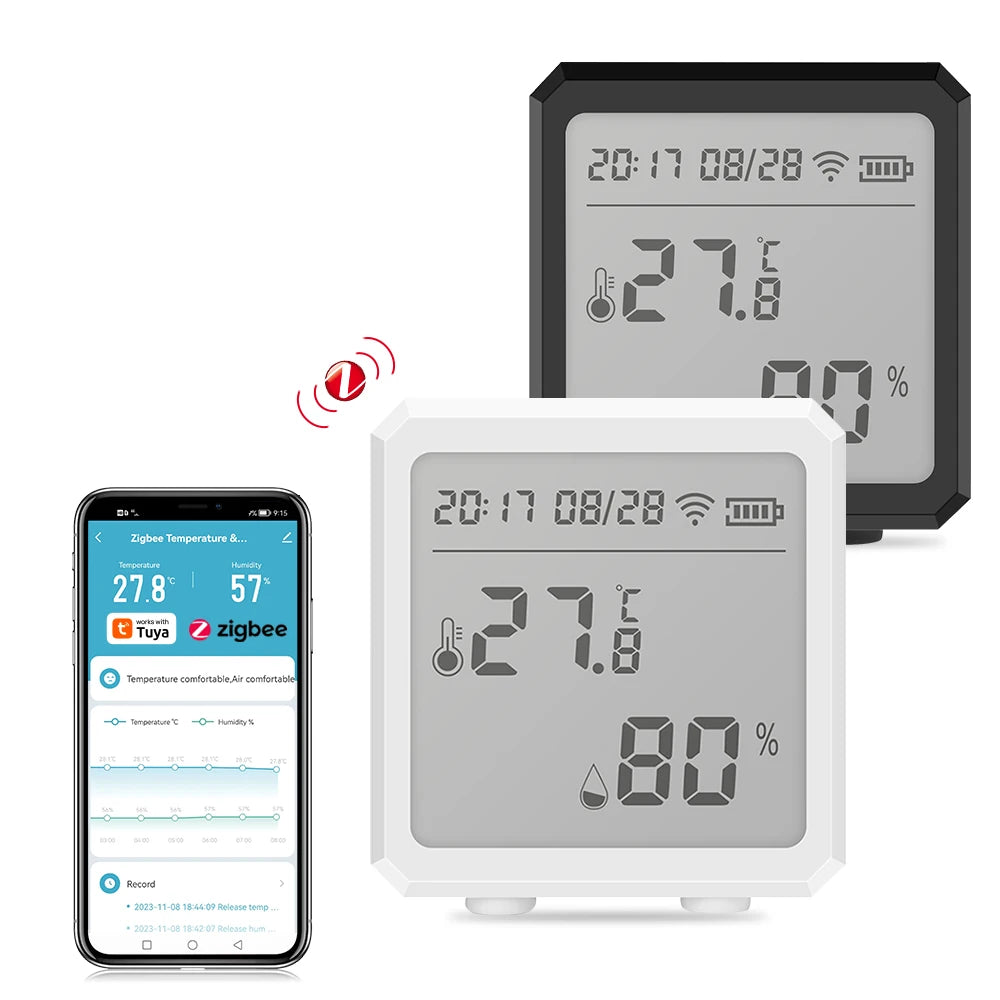 Sensore di Temperatura e Umidità Zigbee con App Tuya