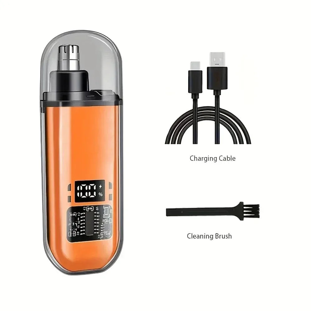 USB Rechargeable Nose &amp; Ear Hair Trimmer for Men, Portable Mini Compact Design with Fast Charge, Electric Grooming Kit 