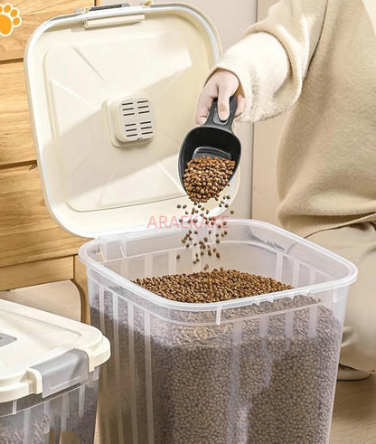 Cat food storage bucket, dog food sealed bucket, cat pet moisture-proof storage bucket, household snacks freeze-dried food store