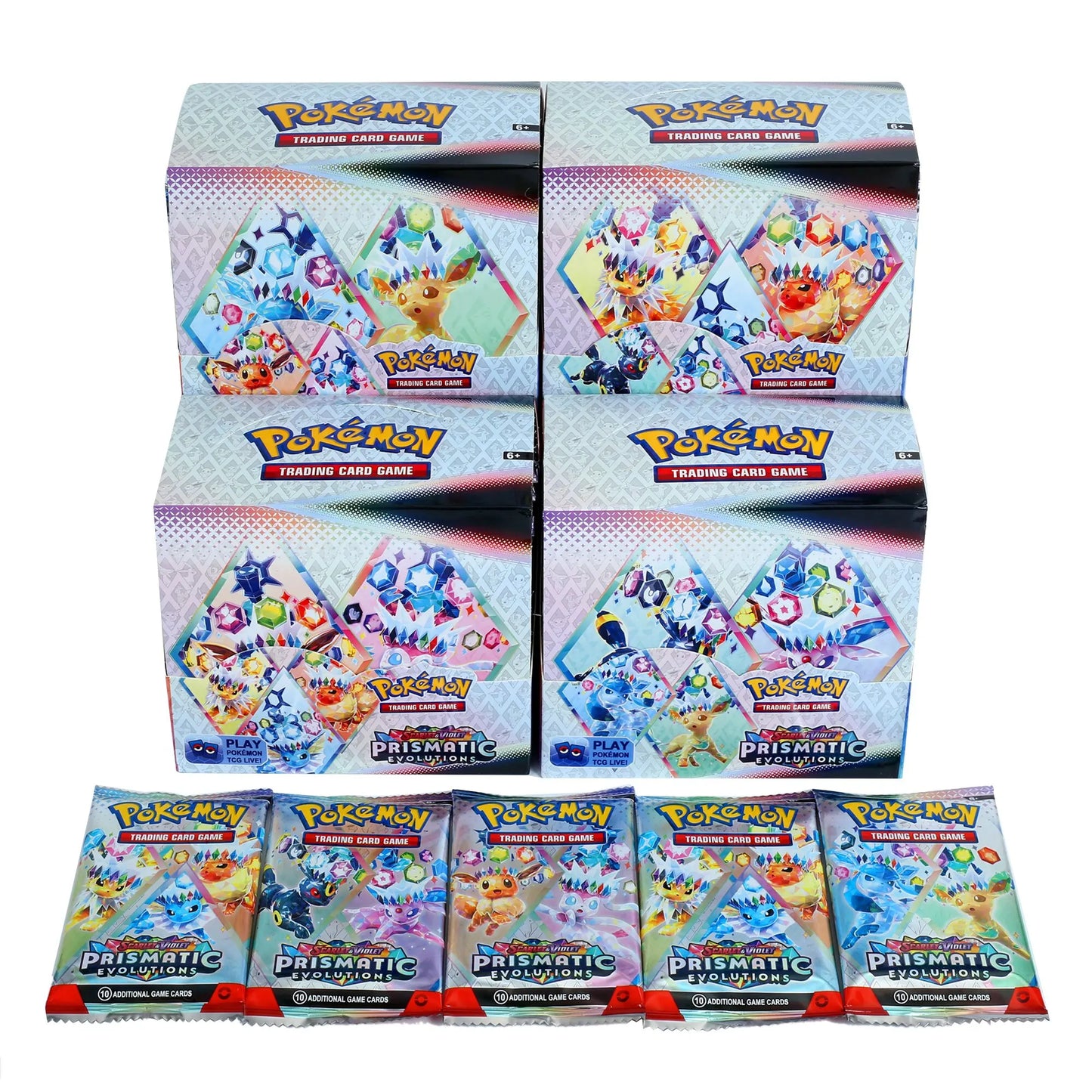360 Pcs Pokemon Card Prismatic Evolutions Obsidian Flames PALDEAN FATES Surging Sparks English Booster Battle Transaction Card 