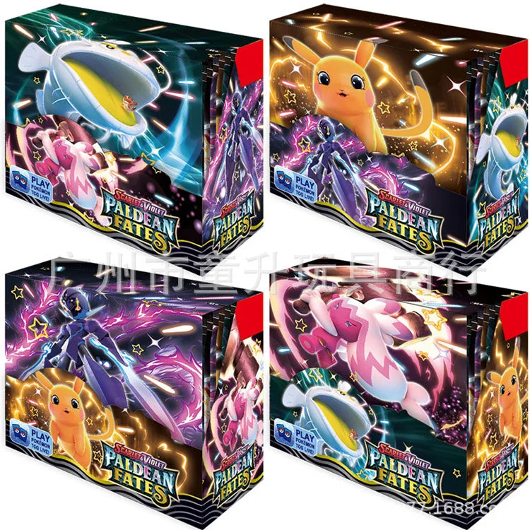 360 Pcs Pokemon Card Prismatic Evolutions Obsidian Flames PALDEAN FATES Surging Sparks English Booster Battle Transaction Card 
