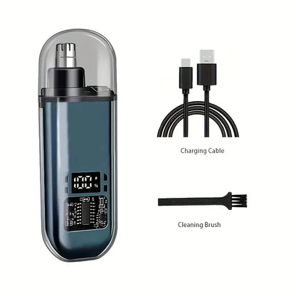 USB Rechargeable Nose &amp; Ear Hair Trimmer for Men, Portable Mini Compact Design with Fast Charge, Electric Grooming Kit 