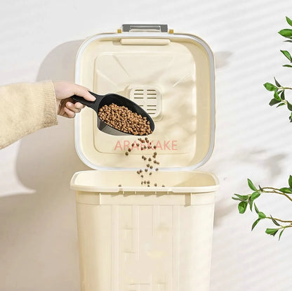 Cat food storage bucket, dog food sealed bucket, cat pet moisture-proof storage bucket, household snacks freeze-dried food store