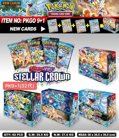 324/360 Pcs/Set Pokemon Card Brilliant Stars 151 Prismatic Evolutions PALDEAN FATES English Booster Battle Transaction Card. 