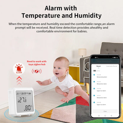 Sensore di Temperatura e Umidità Zigbee con App Tuya
