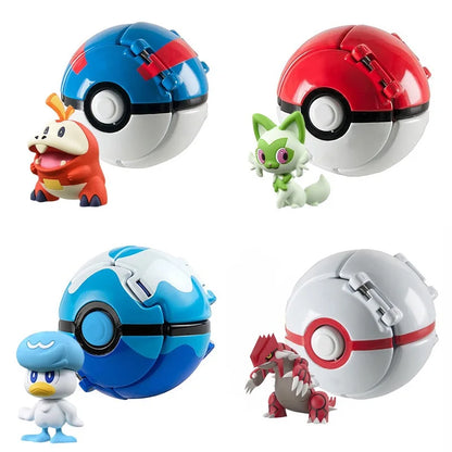 Pokeball Pokemon Figurine Elf Ball Anime Figure Cartoons Pikachu Charizard Pocket Monster Pet Anime Action Model Toy Kids Gifts 