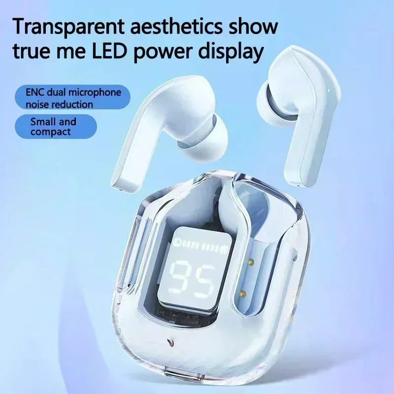 Original T2 Bluetooth Headphones TWS Transparent Wireless Bluetooth Headset HIFI Sound Quality Bluetooth 5.3 For Xiaomi Earbuds 