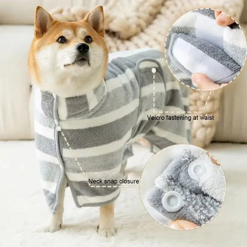 Booteely 1PC Dog Bathrobe Oversized Thick-Added Absorbent Quick Drying Golden Shiba Cat Bath Towel Towel Used After Bath 