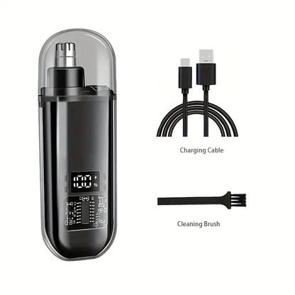 USB Rechargeable Nose &amp; Ear Hair Trimmer for Men, Portable Mini Compact Design with Fast Charge, Electric Grooming Kit 
