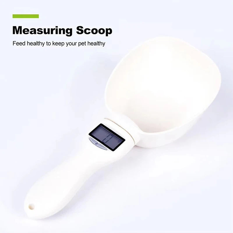 Electronic Measuring Tool Dog and Cat Feeding Bowl Measuring Spoon Pet Food Scale Digital Display Weighing Spoon Weight Volumn 
